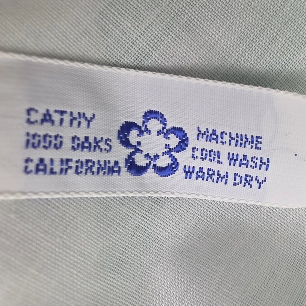 Vintage 60s Cathys Striped Green Tied Structured Head Scarf 3395-Z - Picture 9 of 12